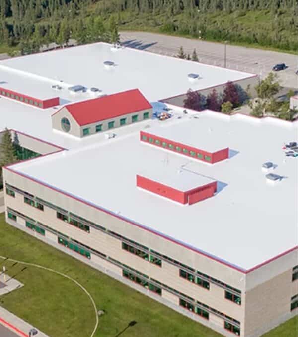 Completed commercial roof restoration